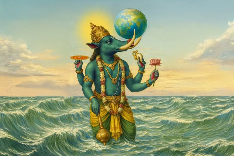 Lord Varahadeva Saving Earth